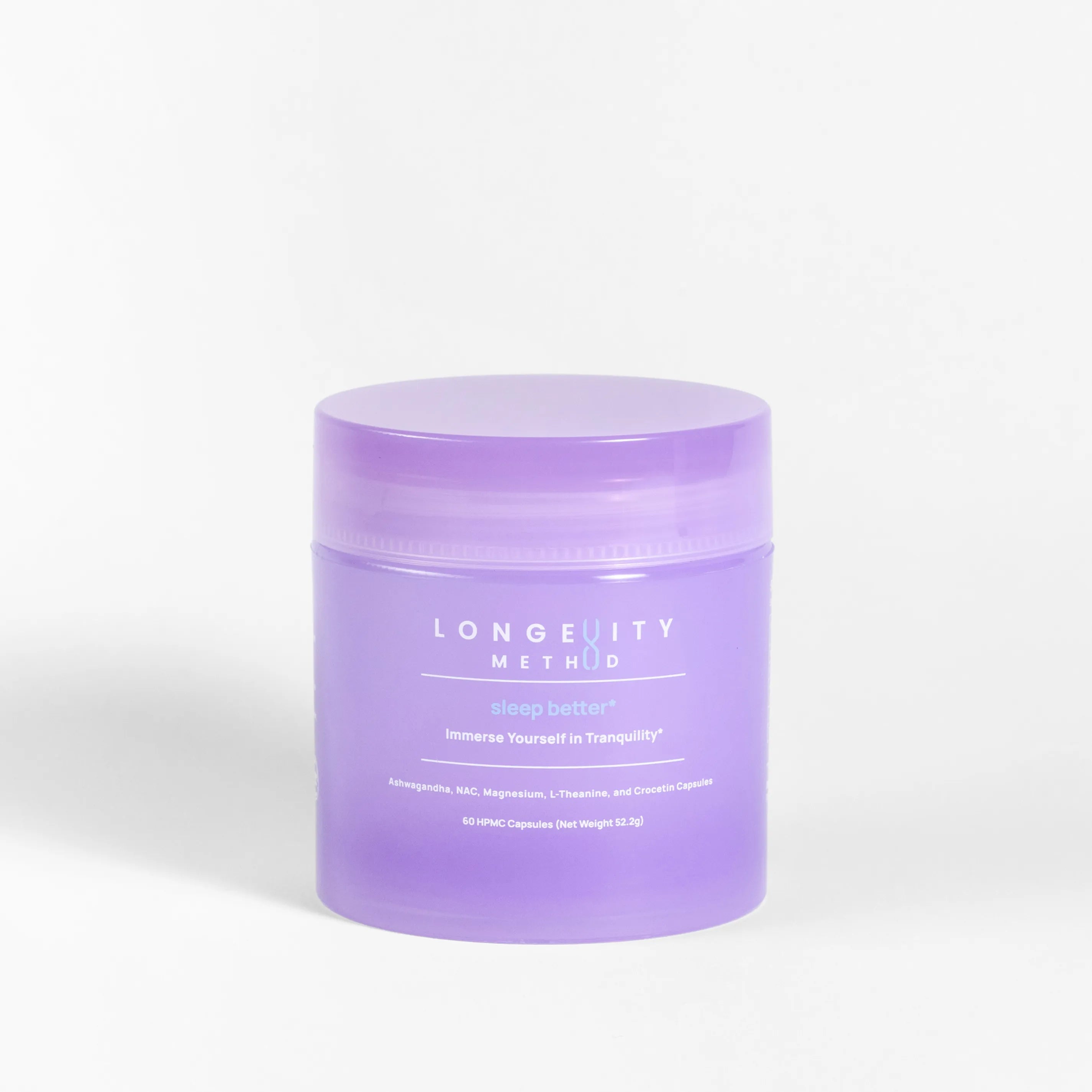 Natural sleep aid with magnesium and ashwagandha for healthy aging and restorative rest.