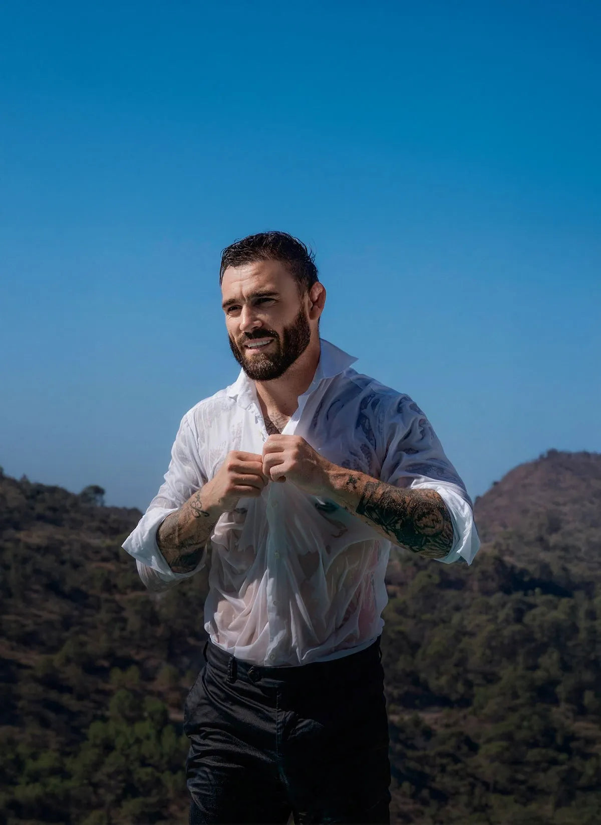 A masculine lifestyle shot for Longevity Method showcasing the energy and physical health supported by testosterone support supplements