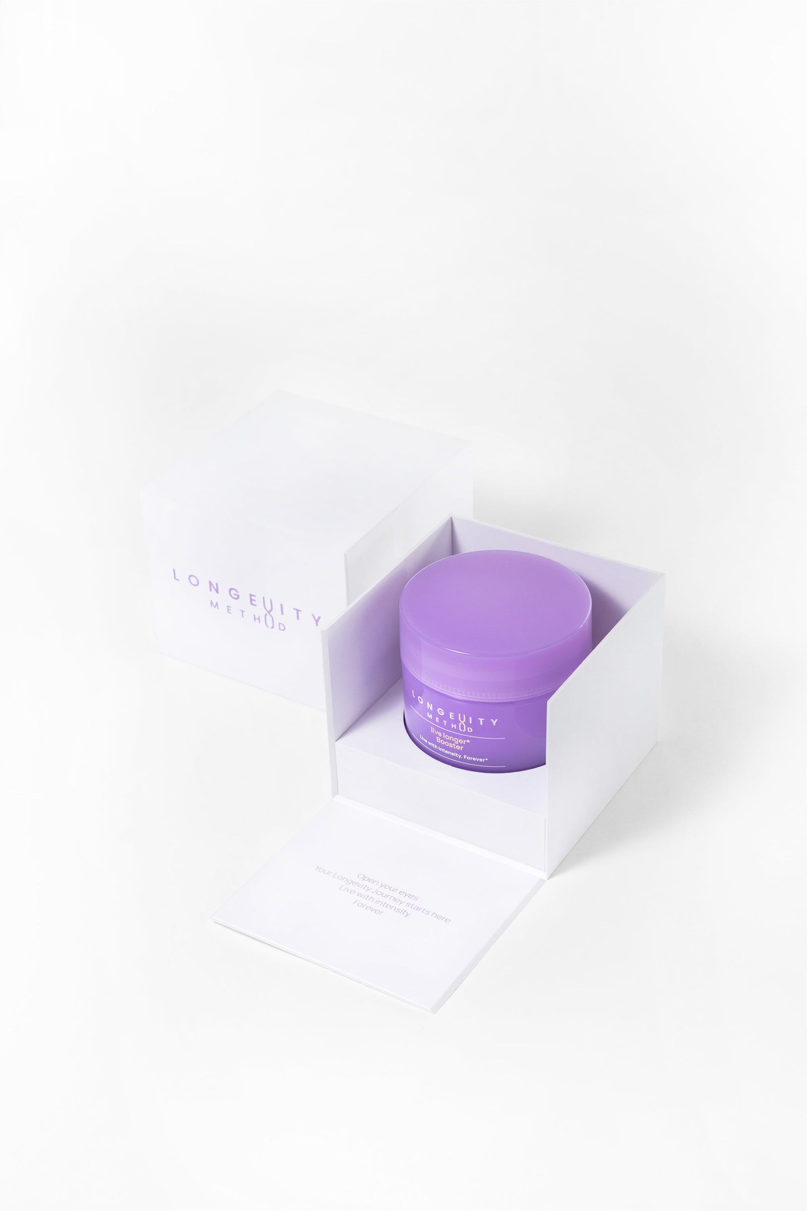 Longevity Method Live Longer Booster in premium packaging